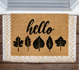 Hello Leaf Doormat