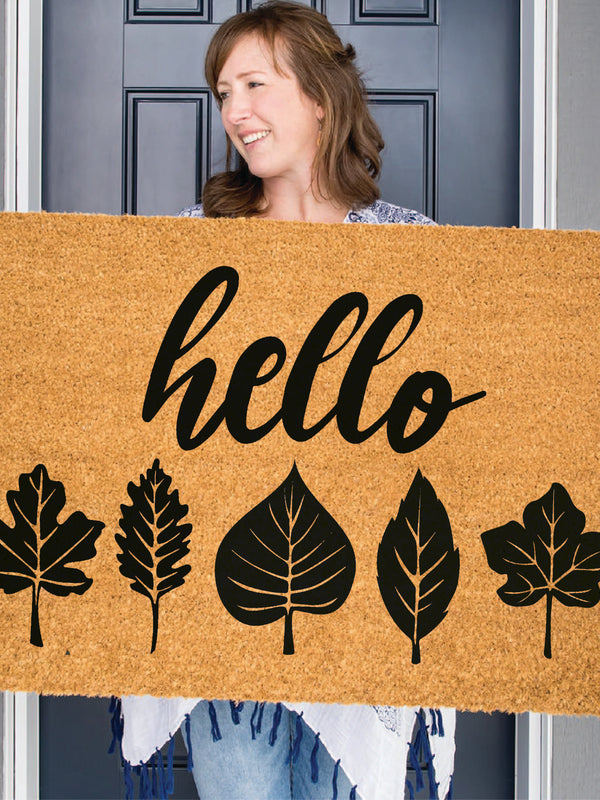 Hello Leaf Doormat