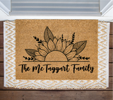 Sunflower Family Name Doormat
