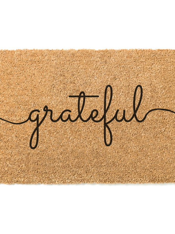 Grateful Doormat / Welcome Mat / Fall Doormat / Autumn Door Mat / Seasonal Doormat / Gratitude / Thanksgiving