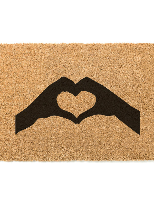 Heart Hands Doormat / Welcome Mat / Heart Doormat / Funny Door Mat / Wedding Gift / I Love You / Best Friend Gift