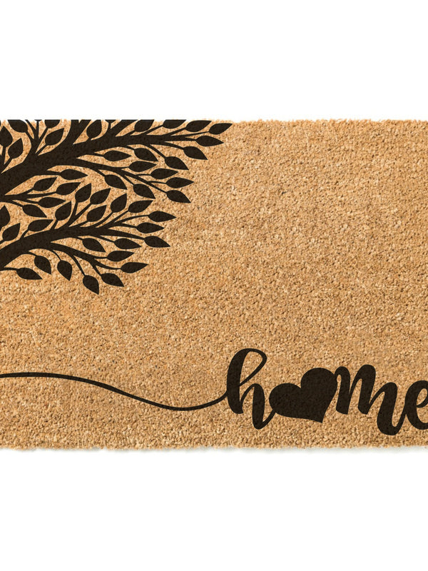 Tree With Home Doormat / Welcome Mat / Home Door Mat / Birthday Gift / Valentines Gift / Wedding Gift / Tree / Heart / Anniversary Gift