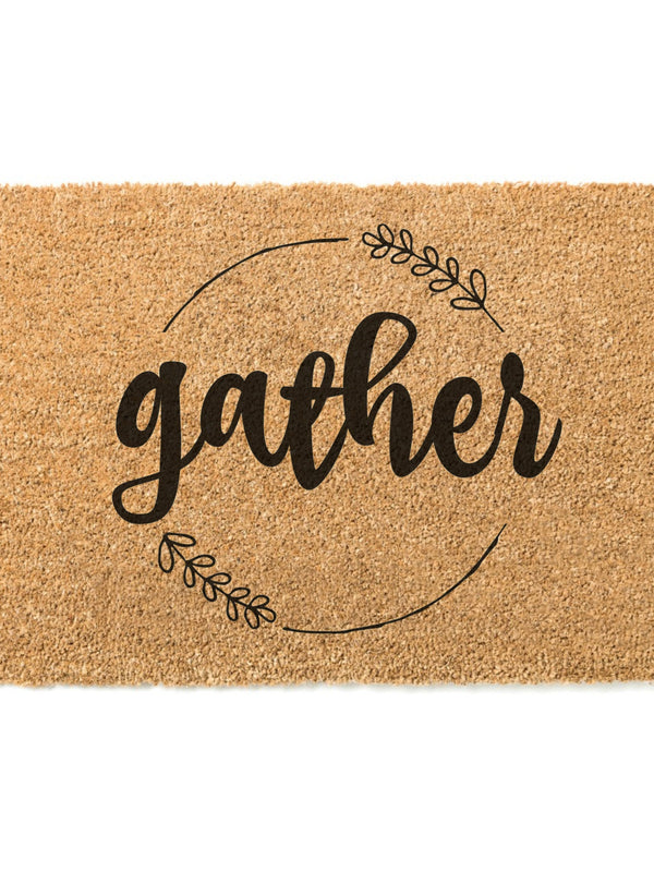 Gather Doormat / Welcome Mat / Fall Doormat / Autumn Doormat / Seasonal Doormat / Fall Decor / Grateful