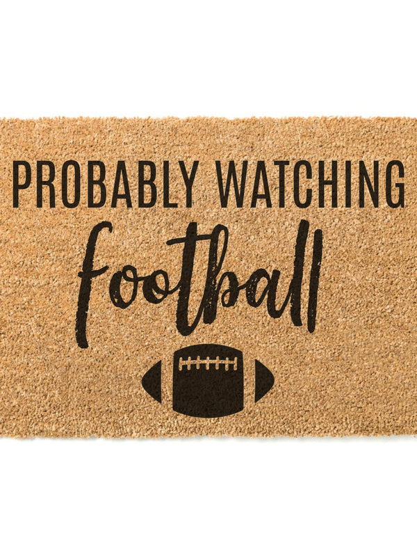 Football Doormat / Welcome Mat / Fall Door mat / Autumn / NFL / CFL / Birthday Gift / Housewarming / Football Decor / Fathers Day / Entryway