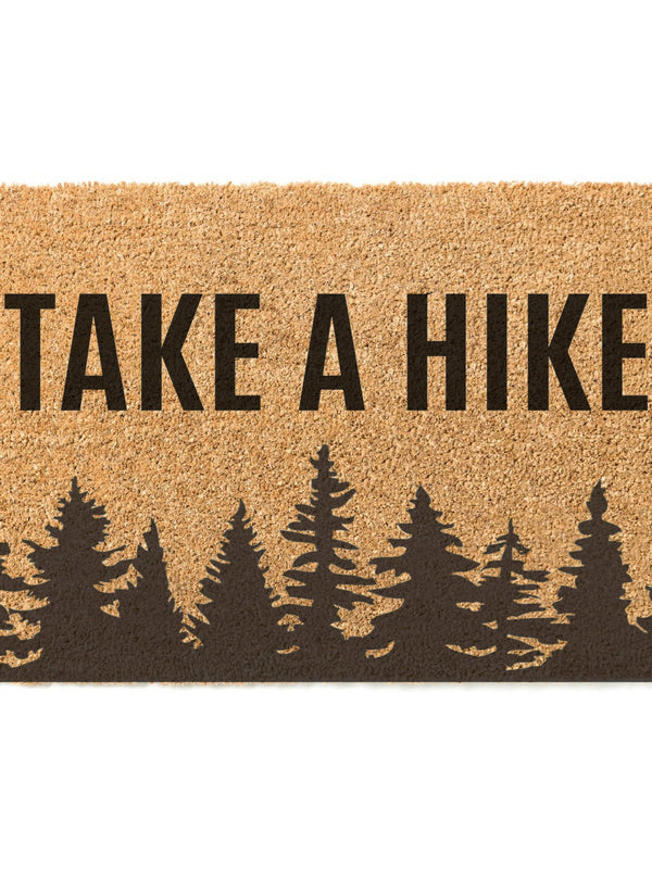 Take a Hike Doormat / Welcome Mat / Hiker / Mountains / Outdoorsman / Hostess Gift / Summer / Summertime / Wedding Gift / Birthday Gift