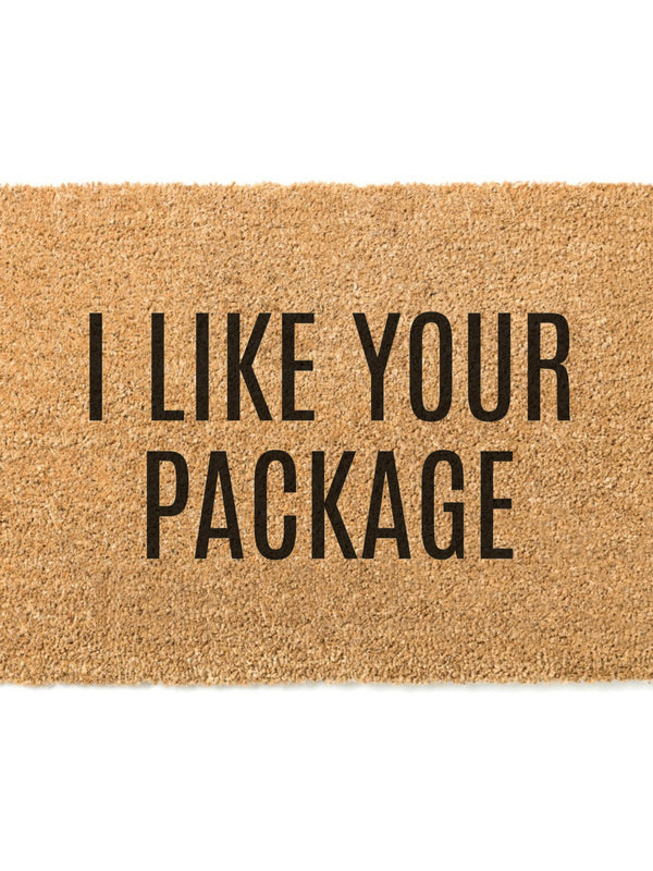 I Like Your Package Doormat / Welcome Mat / Funny Door Mat / Birthday Gift / Funny Gift / Tongue in Cheek / Funny Decor