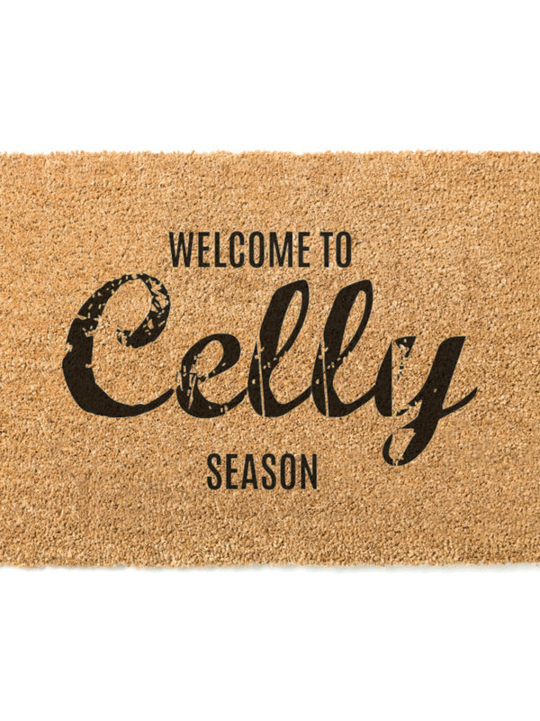 Welcome to Celly Season Doormat / Hockey Door Mat / Welcome Mat / Funny / Canadian Doormat / NHL / Birthday / Christmas / Gift for Him