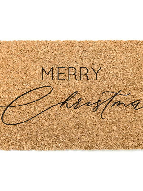 Merry Christmas Doormat / Classy Door Mat / Joyeux Noel / Holiday Doormat / Holiday Decor / Christmas Design / Christmas Gift / Hostess Gift