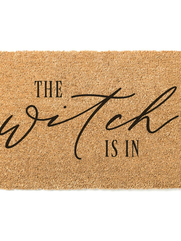 The Witch Is In Doormat / Fall Door Mat / Autumn Doormat / Halloween Doormat / Welcome Mat / Housewarming / Hostess Gift / Joanna Gaines