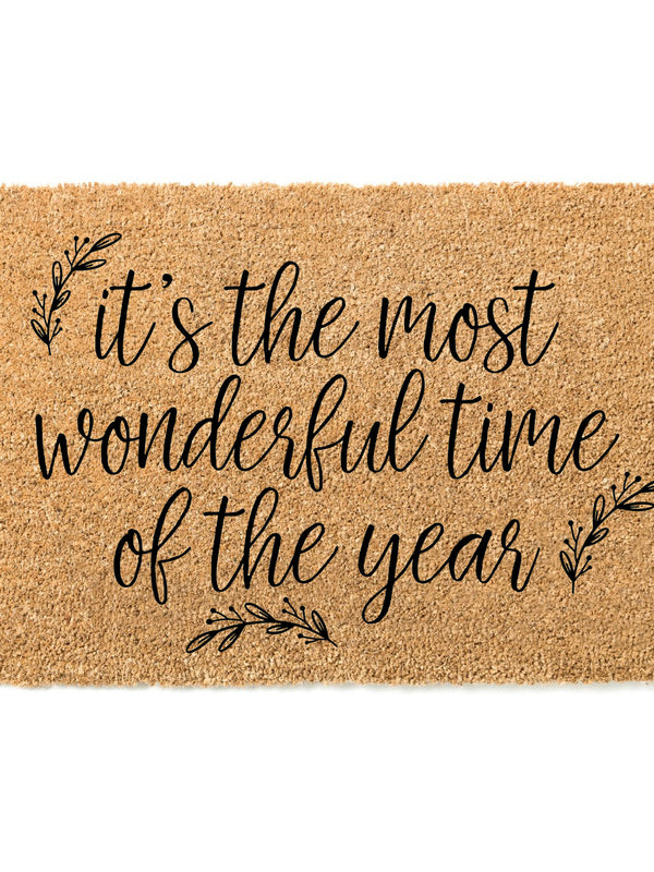 It's The Most Wonderful Time Of The Year Doormat / Winter Door Mat / Christmas Door Mat / Holiday Gift / Christmas Gift / Holiday Decor