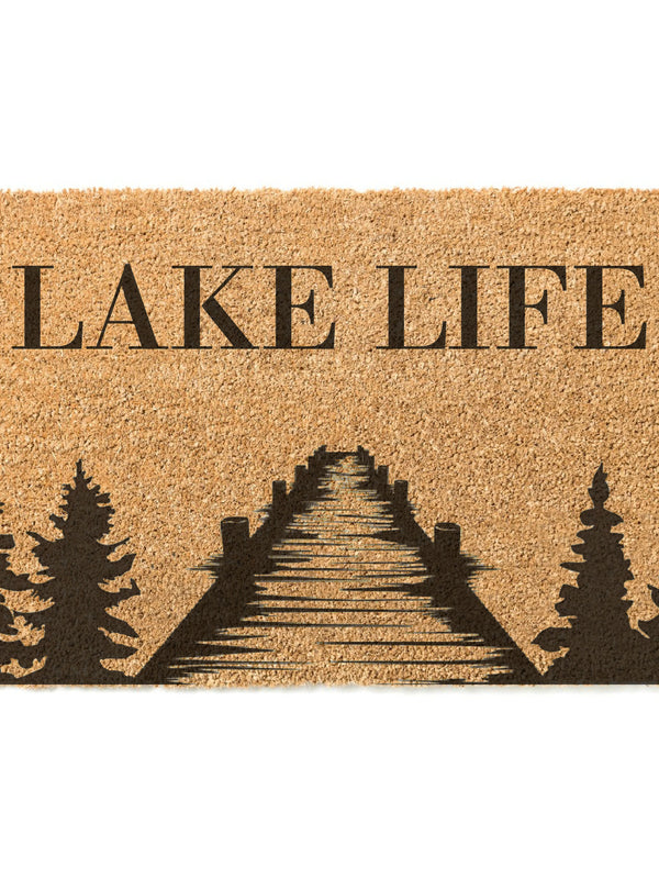 Lake Life Dock Doormat / Welcome Mat / Summer / Summertime / Wedding Gift / Birthday / Housewarming / Cottage / Cabin / Vacation Home
