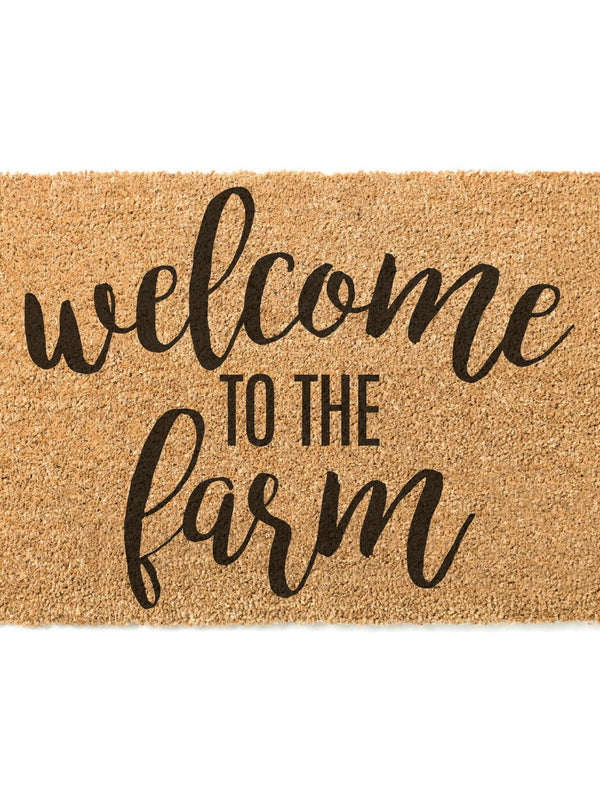 Welcome To The Farm / Welcome Mat / Door Mat / Country Decor / Farmhouse / Southern Decor / Birthday Gift / Farm Decor / Ranch / Stampede