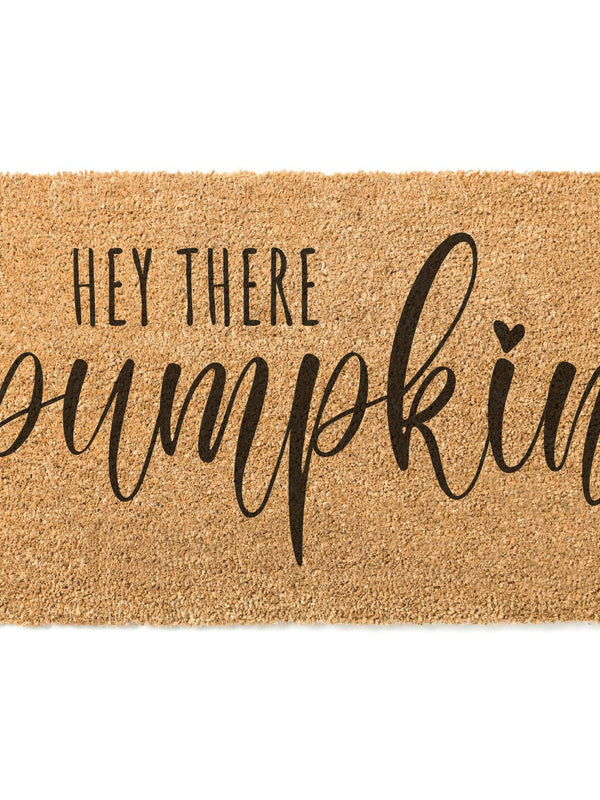 Hey There Pumpkin Doormat / Welcome Mat / Fall Door Mat / Autumn Doormat / Outdoor Rug / Halloween Decor / Fall Decor / Outdoor Decor