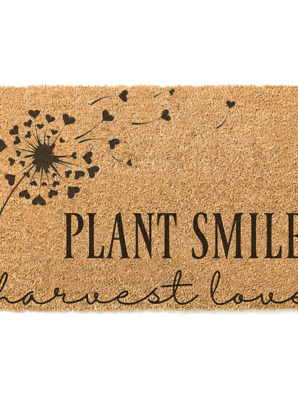 Plant Smiles Harvest Love Doormat / Welcome Mat / Fall Door Mat / Autumn Outdoor Mat / Boho Decor / Harvest Doormat / Fall Leaves / Farming