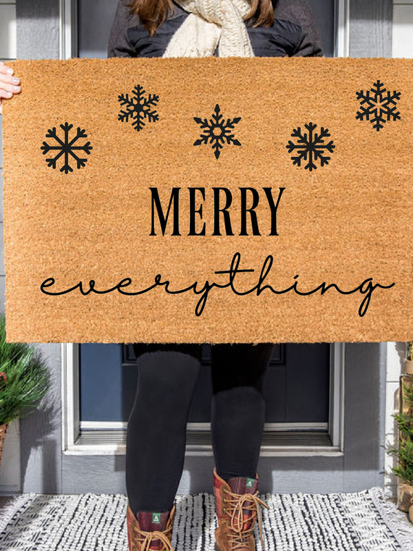 Merry Everything Doormat / Holiday Doormat / Happy Holidays / Holiday Decor / Christmas Design / Christmas Gift for Mom / Inclusive Gift