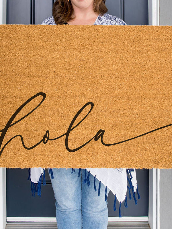 Hola Doormat, Spanish Welcome Mat, Espanol, Housewarming Gift, Cute Doormat, Spanish Doormat, Coir Doormat, Spanish Decor, Mexican Decor