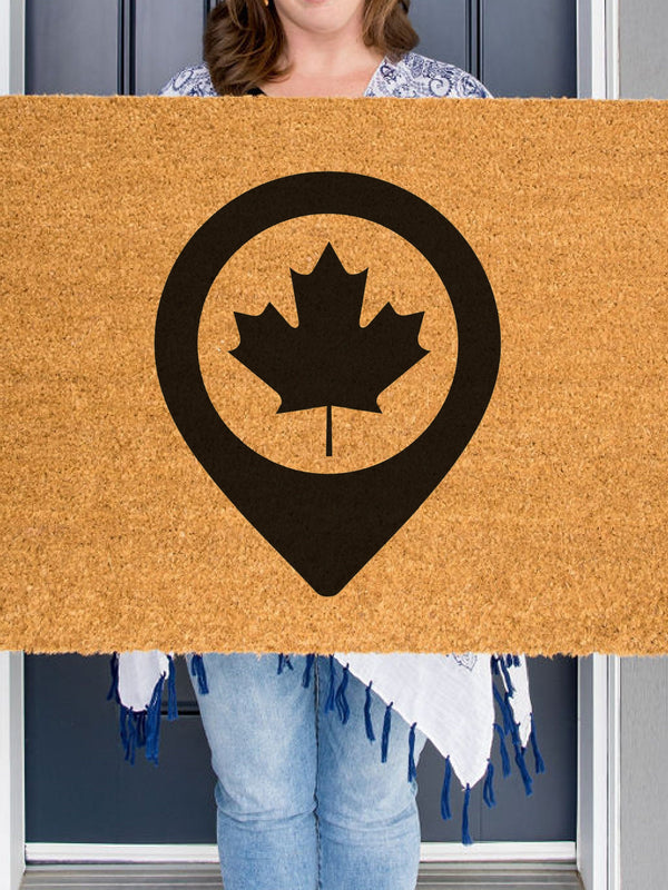 Canadian Maple Leaf Doormat, Canada Flag Door Mat, Gift for Canadian, Patriotic Gift, Coir Doormat, Canada Welcome Mat, Front Door Mat