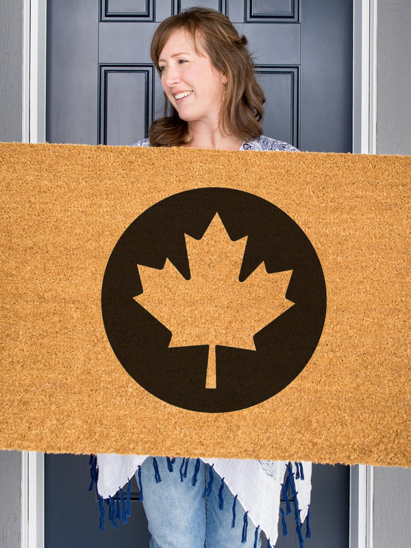 Canadian Maple Leaf Doormat, Canada Flag Door Mat, Gift for Canadian, Patriotic Gift, Coir Mat, Canada Welcome Mat, Front Door Mat, Olympics