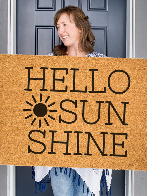 Hey Sunshine Doormat, Summer Door Mat, Spring Welcome Mat, Funny Doormat, Cute Door Mat, Front Porch Decor, Summer Decor, Sun Outdoor Rug