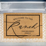 Welcome To The Ranch Personalized Doormat, Ranch House Doormat, Ranch Decor, Custom Ranch Mat, Custom Rug, Personalized Doormat, Ranch Life
