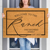 Welcome To The Ranch Personalized Doormat, Ranch House Doormat, Ranch Decor, Custom Ranch Mat, Custom Rug, Personalized Doormat, Ranch Life