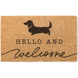 Long Haired Dachshund Welcome Mat, Dachshund Doormat, Cute Dog Door Mat, Animal Doormat, Dog Breed Outdoor Rug, Dog Lover Gift, Custom Mat