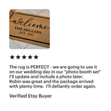 Birth Flower Doormat, Grandma and Grandpa Welcome Mat, Personalized Door Mat, Grandparent Gift, Grandparent Doormat, Grandchild Birth Flower