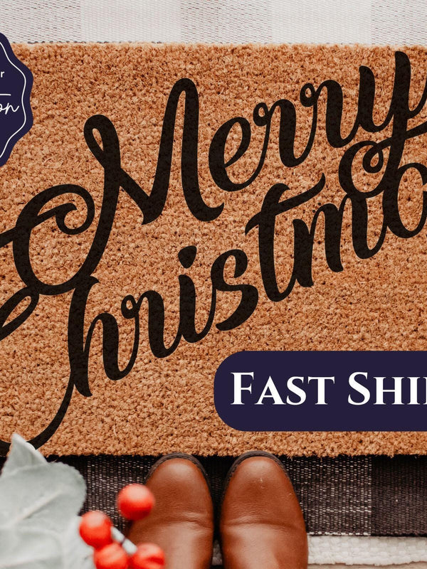 Merry Christmas Doormat, Holiday Door Mat, Holiday Decor, Christmas Decor, Christmas Gift, Outdoor Decor, Cute Doormat, Merry Christmas Gift