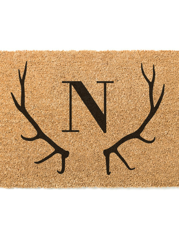 Antlers Initial Doormat