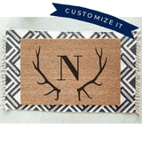 Antlers Initial Doormat