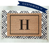 Classic Border Initial Doormat