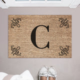 Decorative Corners Initial Doormat