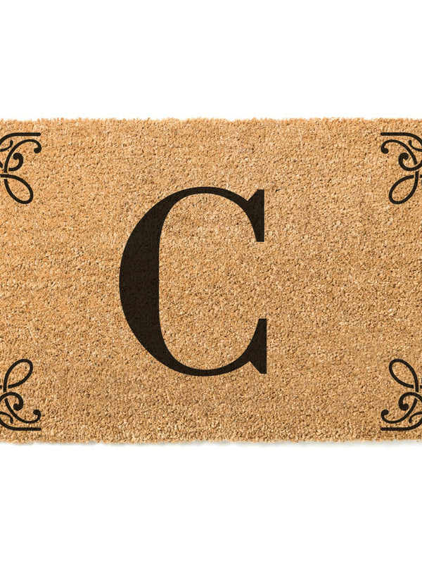 Decorative Corners Initial Doormat