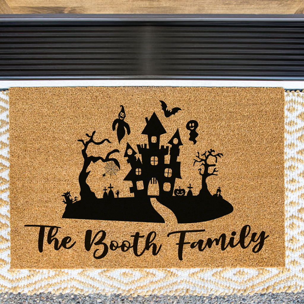 Halloween Family Name Doormat