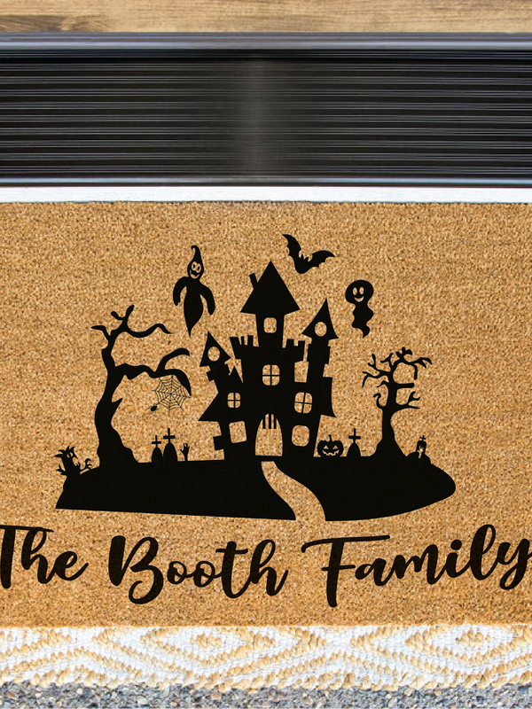 Halloween Family Name Doormat