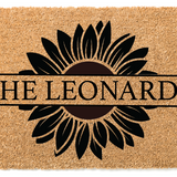Sunflower Family Name Doormat