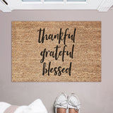 Thankful Grateful Blessed Doormat