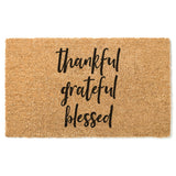 Thankful Grateful Blessed Doormat