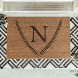 Last Name Initial Doormat / Family Name / Custom / Surname / Initials / Wedding / Anniversary / Antlers / Coffee / Monogram / Personalized