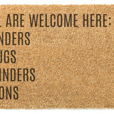 Hockey Doormat / All Are Welcome Here Door Mat / Welcome Mat / Funny Doormat / Canadian / Unique Doormat / Coach Gift / NHL / Hockey Player