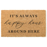 It&#39;s Always Happy Hour Around Here Doormat / Welcome Mat / Summer / Summertime / Housewarming / Cottage / Cabin / Vacation Home / Birthday