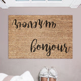 Bonjour Au Revoir Doormat / French Door Mat / En Francais / Housewarming Gift / Wedding Gift / Shower Gift / Birthday Gift / Quebec Doormat
