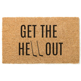 Get the Hell Out Doormat / Get the &quot;H E Double Hockey Stick&quot; Out / Welcome Mat / Funny Door mat / Canadian / Ice Hockey / Coach Gift