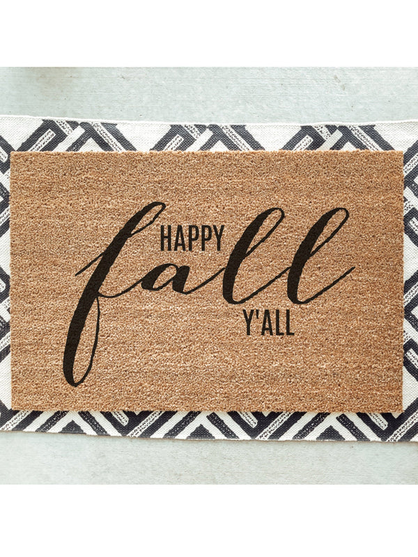 Happy Fall Y&#39;all Doormat / Welcome Mat / Fall Doormat / Autumn Doormat / Southern Doormat / Seasonal / Fall Decor