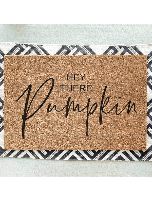 Hey There Pumpkin / Fall Doormat / Autumn Doormats / Hi Pumpkin Doormat / Welcome Mat / Pumpkin Doormat / Housewarming / Hostess Gift