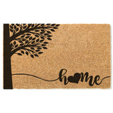 Tree With Home Doormat / Welcome Mat / Home Door Mat / Birthday Gift / Valentines Gift / Wedding Gift / Tree / Heart / Anniversary Gift