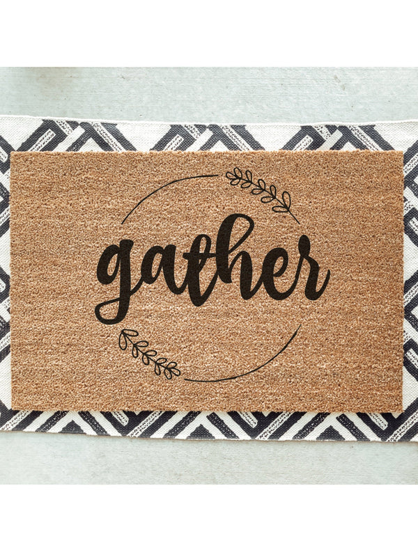 Gather Doormat / Welcome Mat / Fall Doormat / Autumn Doormat / Seasonal Doormat / Fall Decor / Grateful