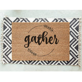 Gather Doormat / Welcome Mat / Fall Doormat / Autumn Doormat / Seasonal Doormat / Fall Decor / Grateful