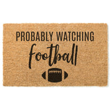 Football Doormat / Welcome Mat / Fall Door mat / Autumn / NFL / CFL / Birthday Gift / Housewarming / Football Decor / Fathers Day / Entryway