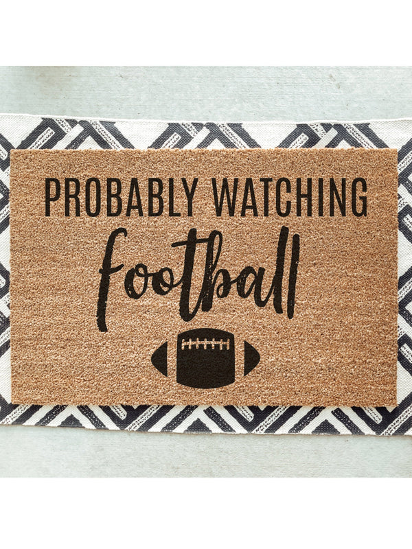 Football Doormat / Welcome Mat / Fall Door mat / Autumn / NFL / CFL / Birthday Gift / Housewarming / Football Decor / Fathers Day / Entryway